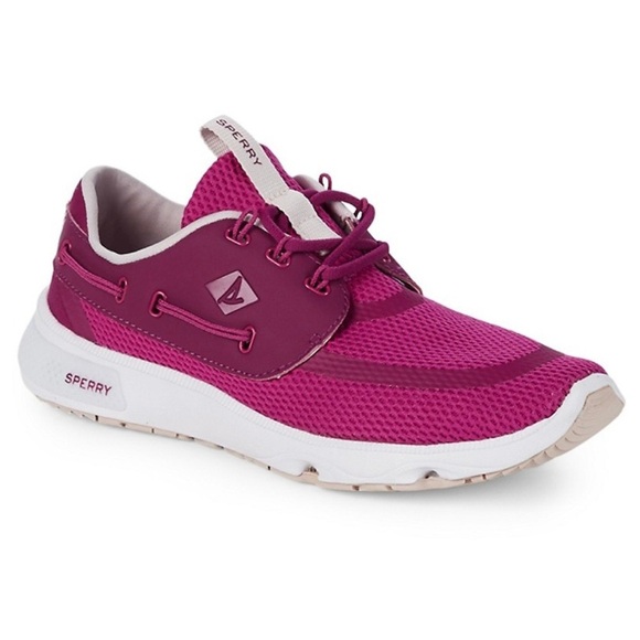 NIB Sperry 7 Sea 3-Eye Hydrophobic Sneaker Magenta Water Friendly Quick Drying - Picture 13 of 14